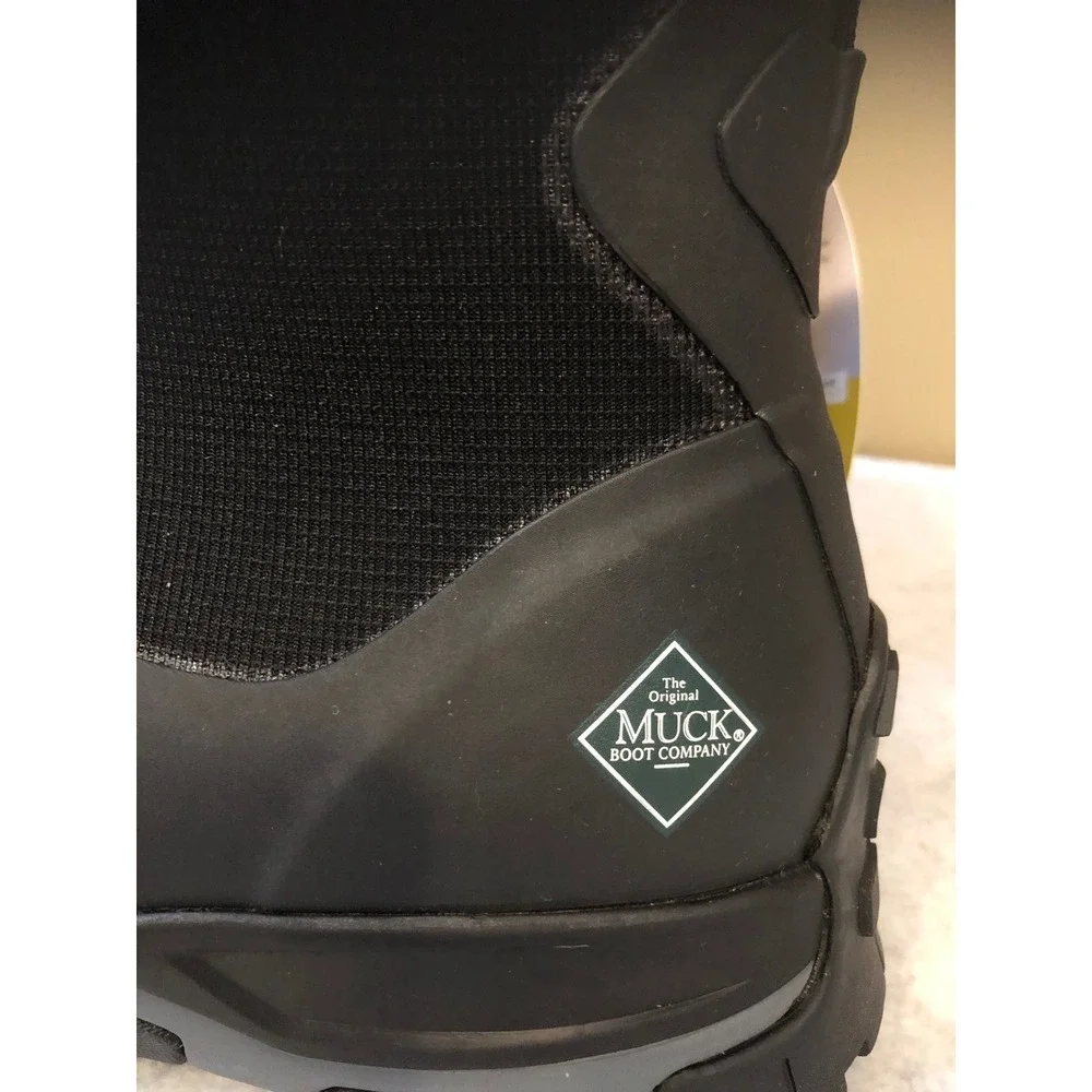 Muck Boot Co Apex Mid Zip Mens 14 Waterproof Hiking Hunting Boots Black NIB